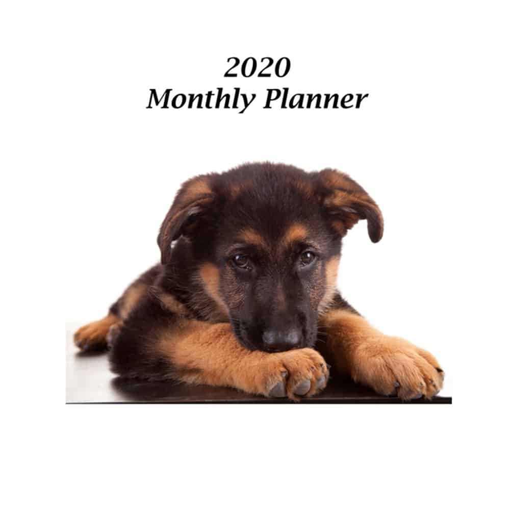 2020 Monthly Planner: German Shepherd Puppy Cover