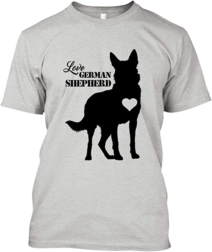 Amazon.com: Love German Shepherd T Shirts, Adult Short Sleeve Shirts ...