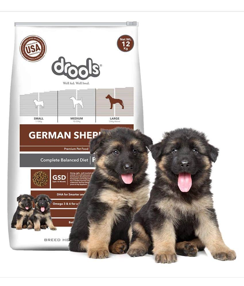 DROOLS German Shepherd Puppy Chicken 12 kg Dry Dog Food (): Buy DROOLS ...