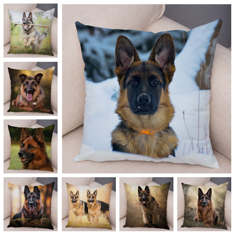 German Shepherd Dog Pillow Case Covers Decor Pet Animal ...