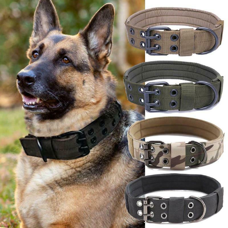 Heavy Duty Tactical Dog Collar for German Shepherd K9 Military Large ...