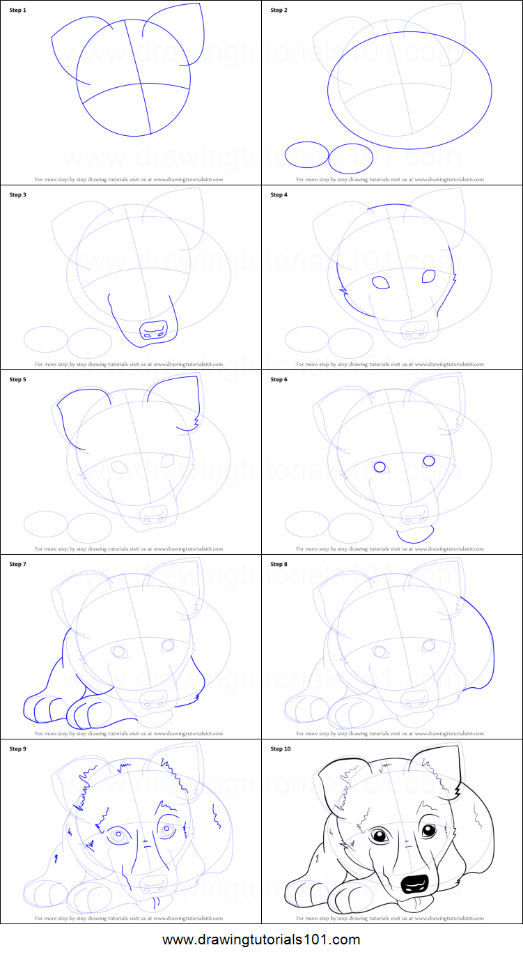 How to Draw German Shepherd Puppy printable step by step ...