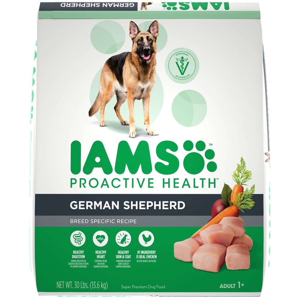 IAMS ProActive Health Adult German Shepherd Dry Dog Food, Chicken ...