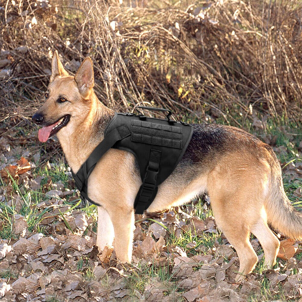 Military Tactical Dog Harness No Pull Training Vest Adjustable German ...