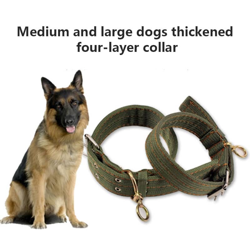 Pet Dog Collar Large Dog Double Layers Adjustable Nylon Collar for ...